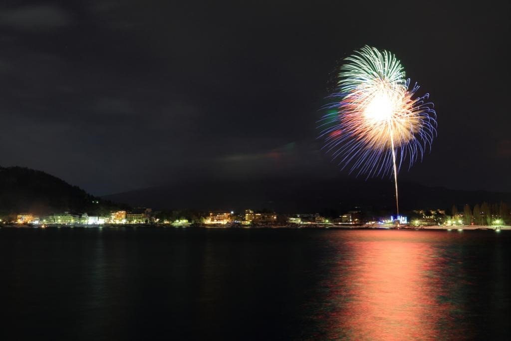 冬の富士山　夏より風情があるかも？「河口湖・冬花火」で夜空に咲く大輪の花を満喫